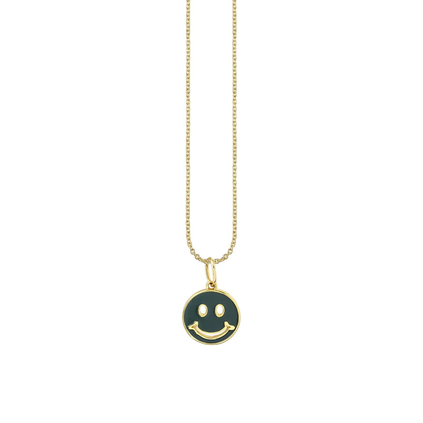 Kids Collection Gold & Enamel Happy Face Necklace
