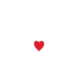 Kids Collection Gold & Enamel Mini Heart Stud