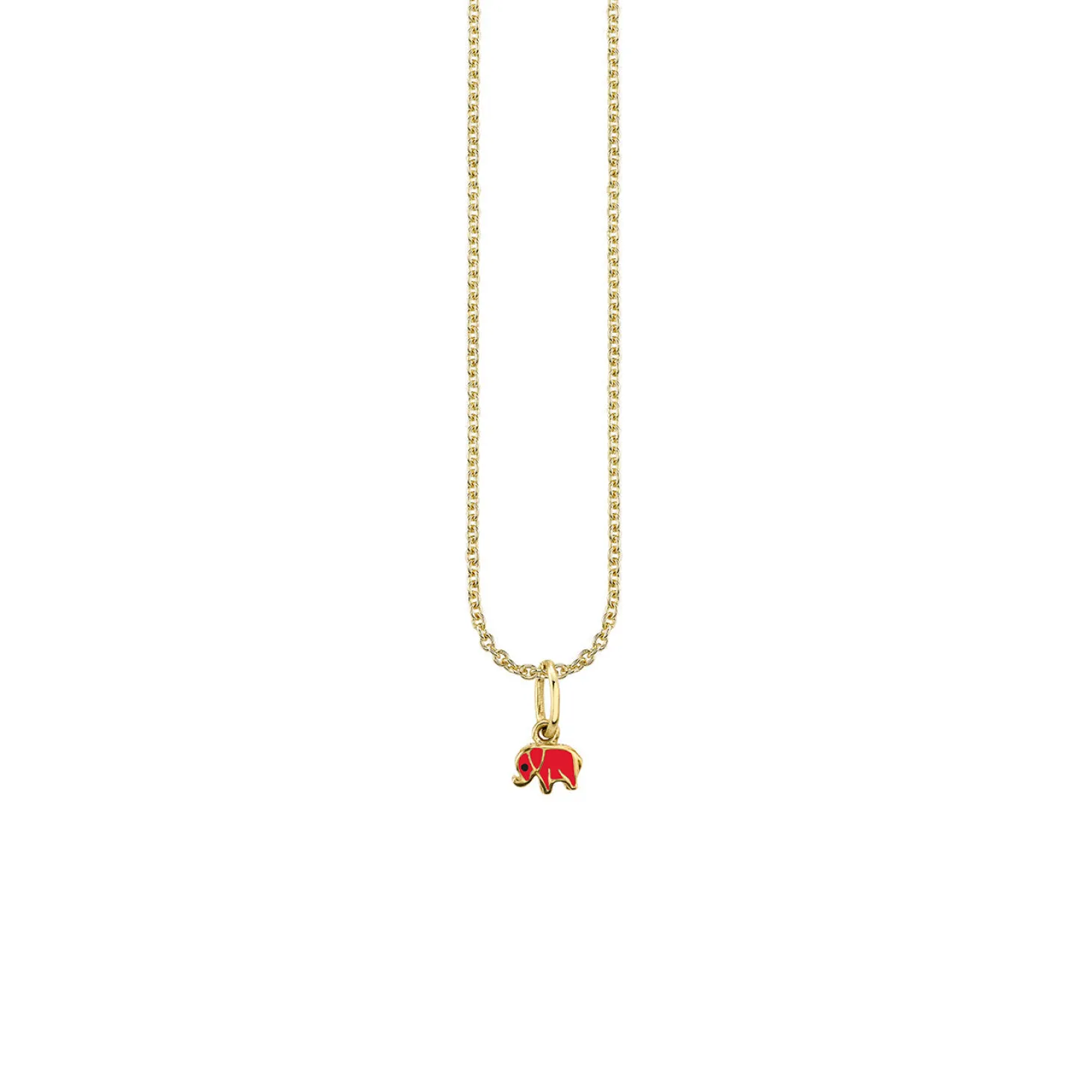 Kids Collection Gold & Enamel Mini Elephant Charm