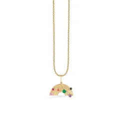 Kids Collection Gold & Gemstone Rainbow Necklace