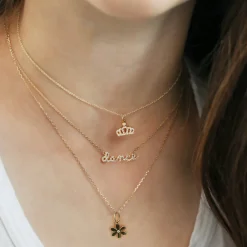 Kids Collection Gold & Pavé Diamond Dance Necklace