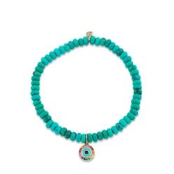 Kids Collection Gold & Rainbow Eye on Turquoise
