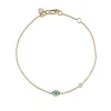 Kids Collection Gold & Turquoise Mini Enamel Eye Bracelet