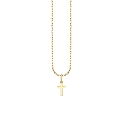 Kids Collection Pure Gold Tiny Cross Charm Necklace