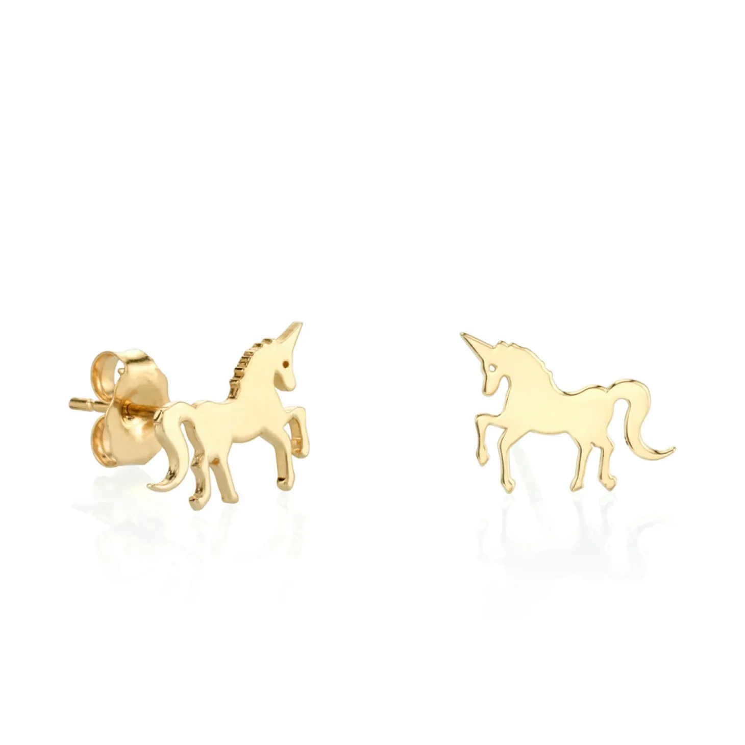 Kids Collection Pure Gold Unicorn Earrings