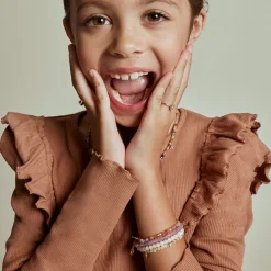 Kids Collection Pure Gold Lightning Bolt on Moonstone