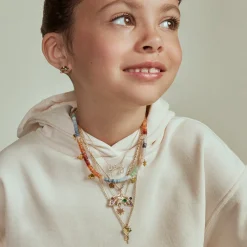 Kids Collection Pure Gold Tiny Charms Opal Necklace