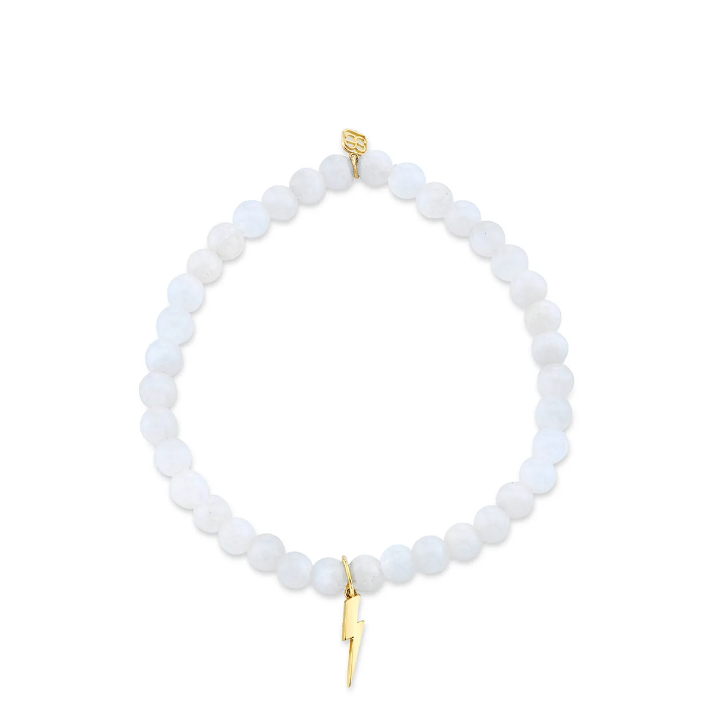 Kids Collection Pure Gold Lightning Bolt on Moonstone