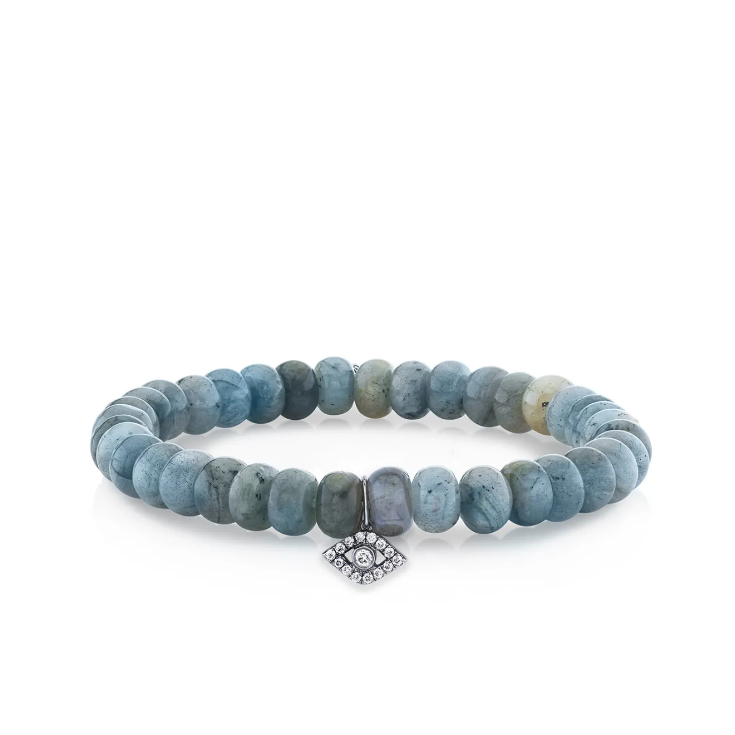 Men's Collection Black Rhodium & Diamond Eye on Labradorite