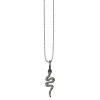 Men's Collection Black Rhodium & Diamond Snake Charm