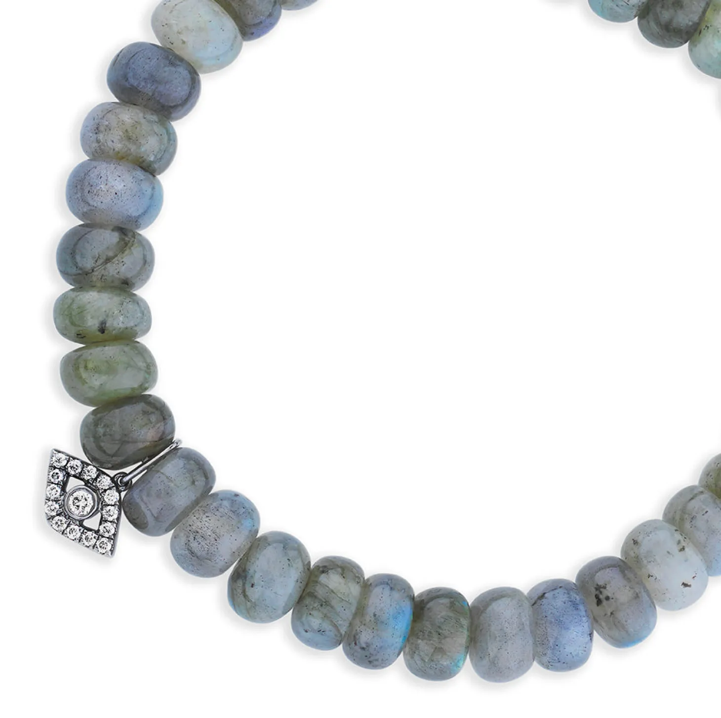 Men's Collection Black Rhodium & Diamond Eye on Labradorite