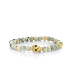 Men's Collection Diamond Skull on African Opal