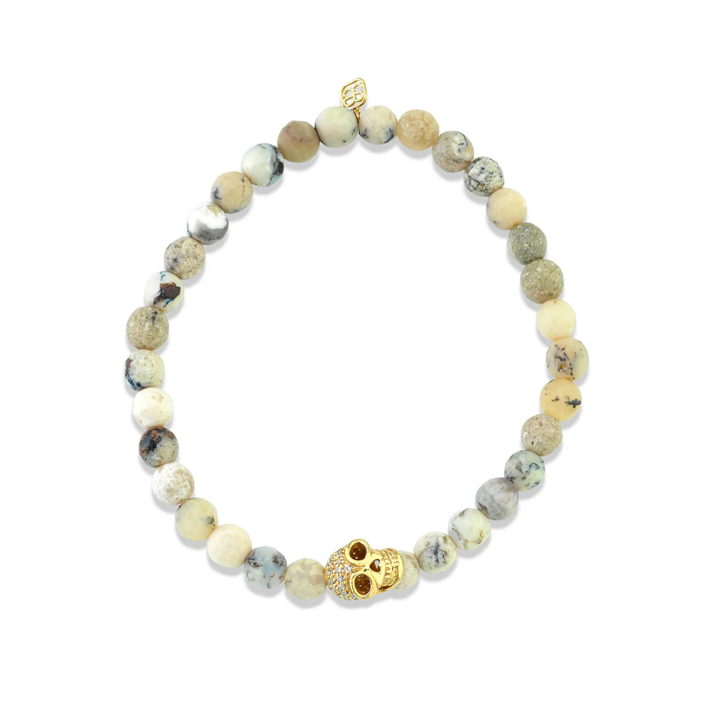 Men's Collection Diamond Skull on African Opal