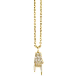 Men's Collection Gold & Diamond Mano Corunto Charm
