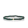 Men's Collection Gold & Diamond Eternity Rondelle on Malachite