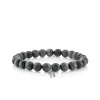 Men's Collection Gold & Diamond Chai on Grey Cat's Eye