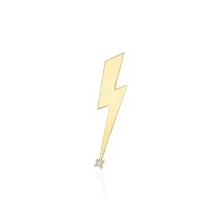 Men's Collection Gold & Diamond Lightning Bolt Brooch