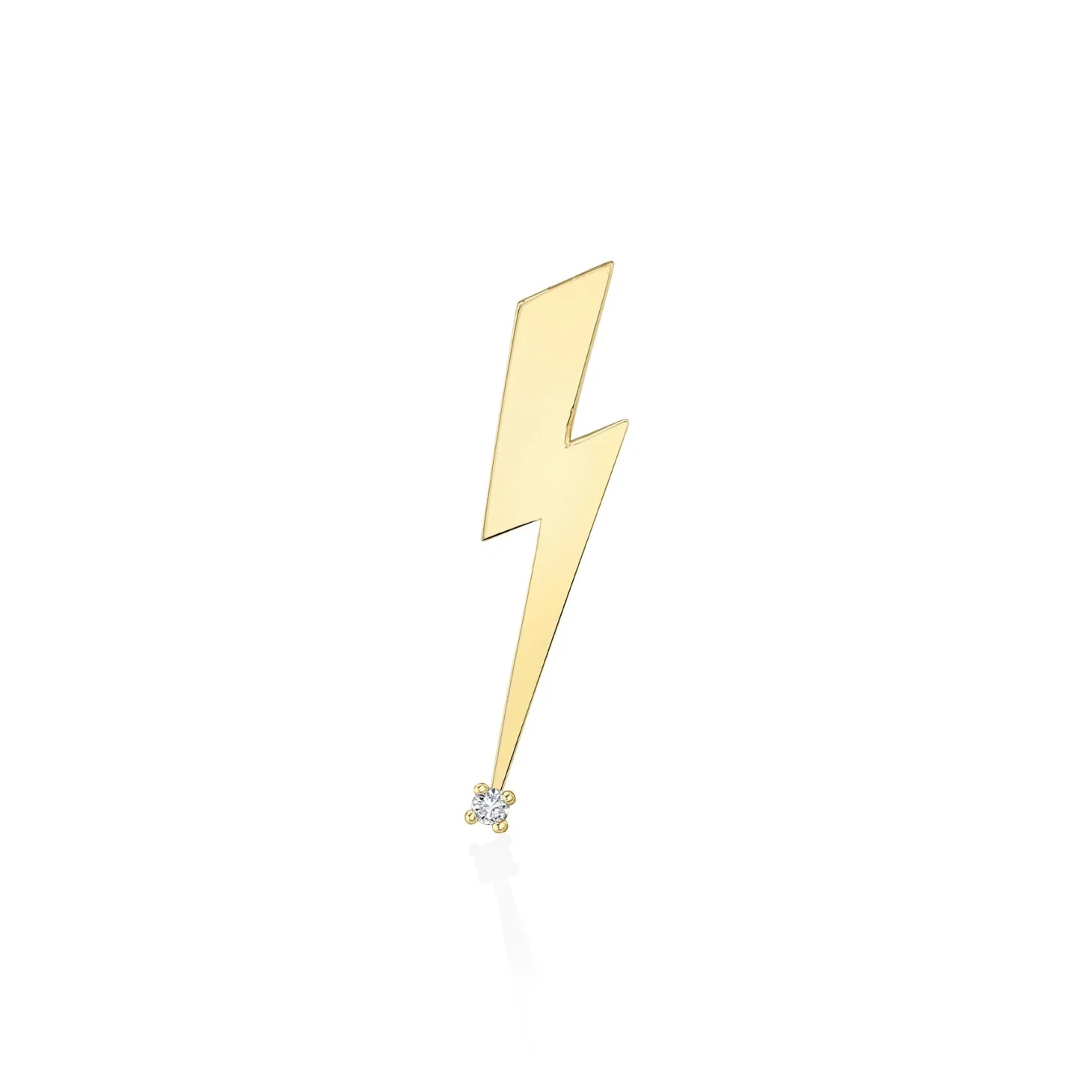 Men's Collection Gold & Diamond Lightning Bolt Brooch