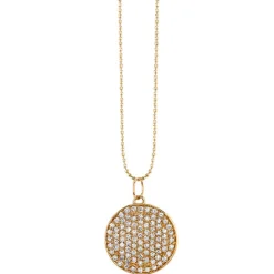 Men's Collection Gold & Diamond Medium Disc Charm