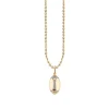Men's Collection Gold & Diamond Football Necklace