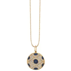 Men's Collection Gold & Diamond Large Eye Disc Charm