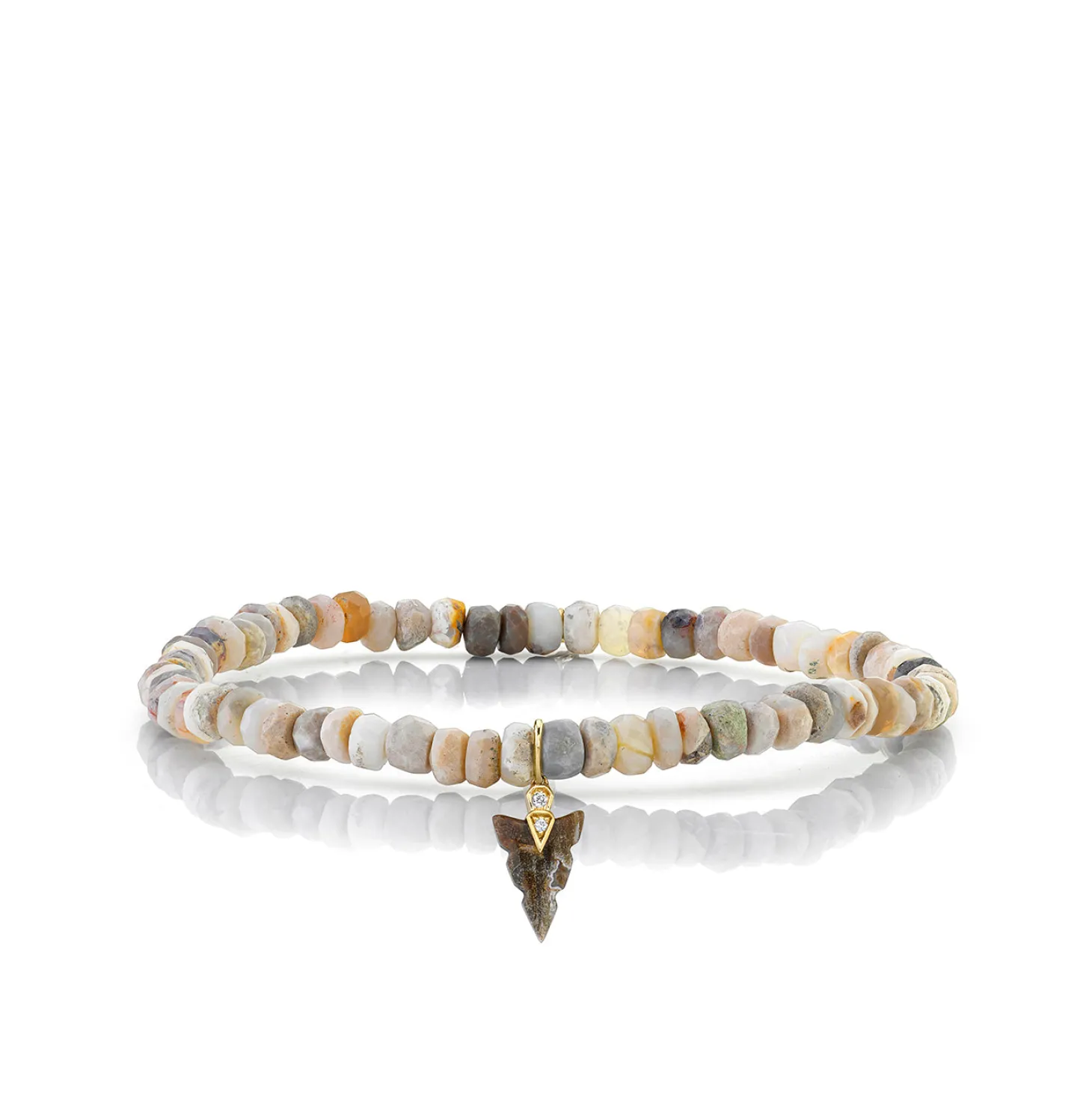 Men's Collection Gold & Diamond Arrowhead on Australian Opal