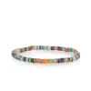 Men's Collection Gold & Diamond Rondelle on Rainbow Heishi