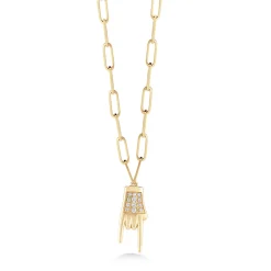 Men's Collection Gold & Diamond Mano Cornuto Charm