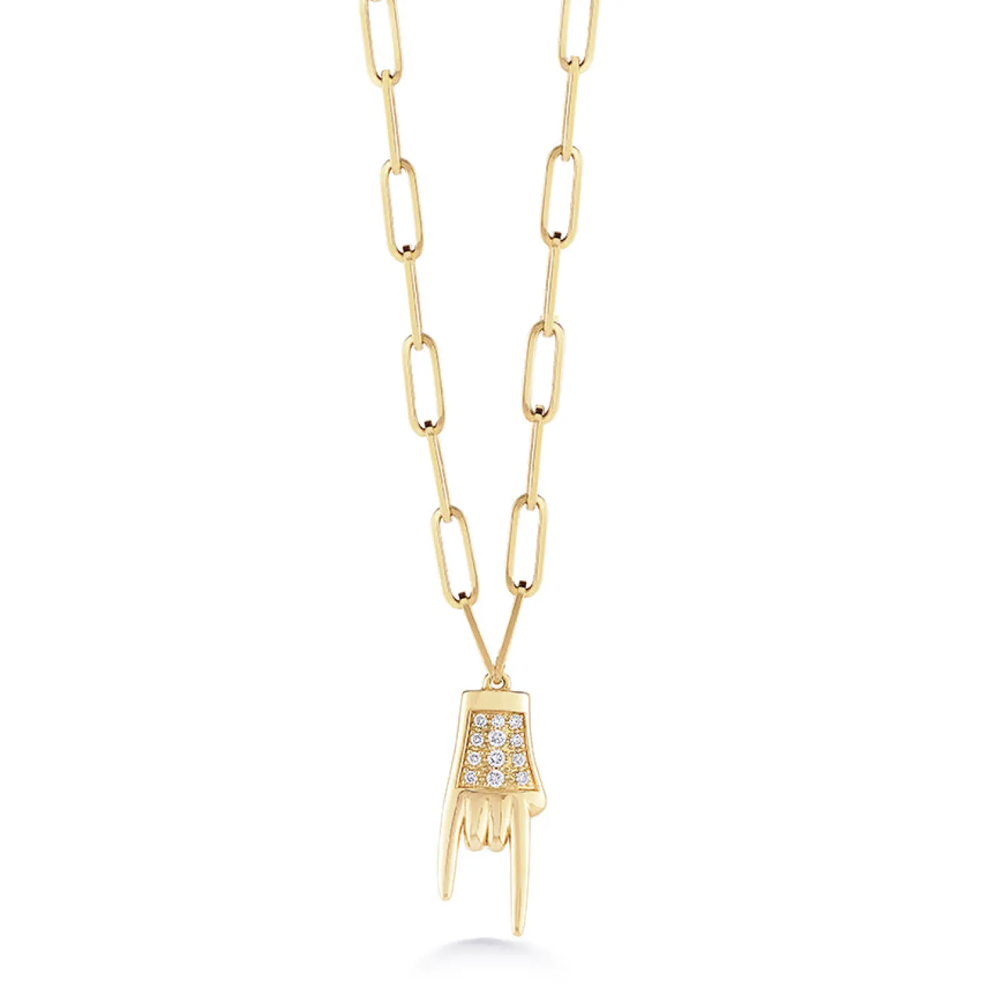 Men's Collection Gold & Diamond Mano Cornuto Charm