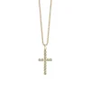 Men's Collection Gold & Diamond Bezel Cross Charm
