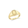 Men's Collection Gold & Diamond Hamsa Icon Signet Ring