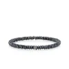 Men's Collection Gold & Diamond Small Cocktail Eternity Rondelle on Hematite
