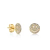 Men's Collection Gold & Diamond Small Happy Face Stud
