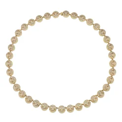 Men's Collection Gold & Diamond Happy Face Eternity Necklace