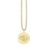 Men's Collection Gold & Diamond Eye Coin Charm