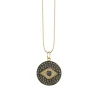 Men's Collection Gold & Diamond Large Eye Medallion Charm