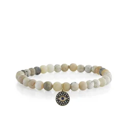 Men's Collection Gold & Diamond Eye Medallion on African Opal