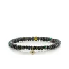 Men's Collection Gold & Diamond Bezel Eye on Black-Blue Ethiopian Opal