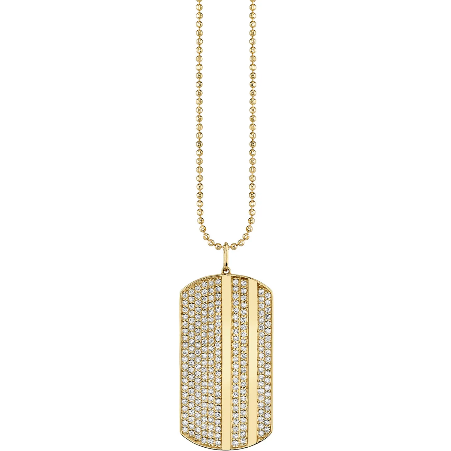 Men's Collection Gold & Diamond Medium Dog Tag Charm