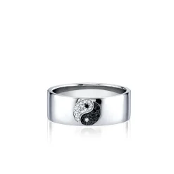 Men's Collection Gold & Diamond Yin Yang Ring