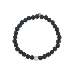 Men's Collection Gold & Diamond Ball on Black Matte Onyx