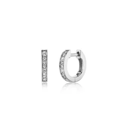Men's Collection Gold & Diamond Huggie Hoops