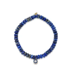 Men's Collection Gold & Diamond Single Stone Enamel on Lapis