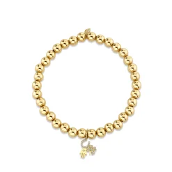 Men's Collection Gold & Diamond Luck & Protection on Gold Beads