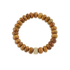 Men's Collection Gold & Diamond Rondelle on Mystic Tiger Eye