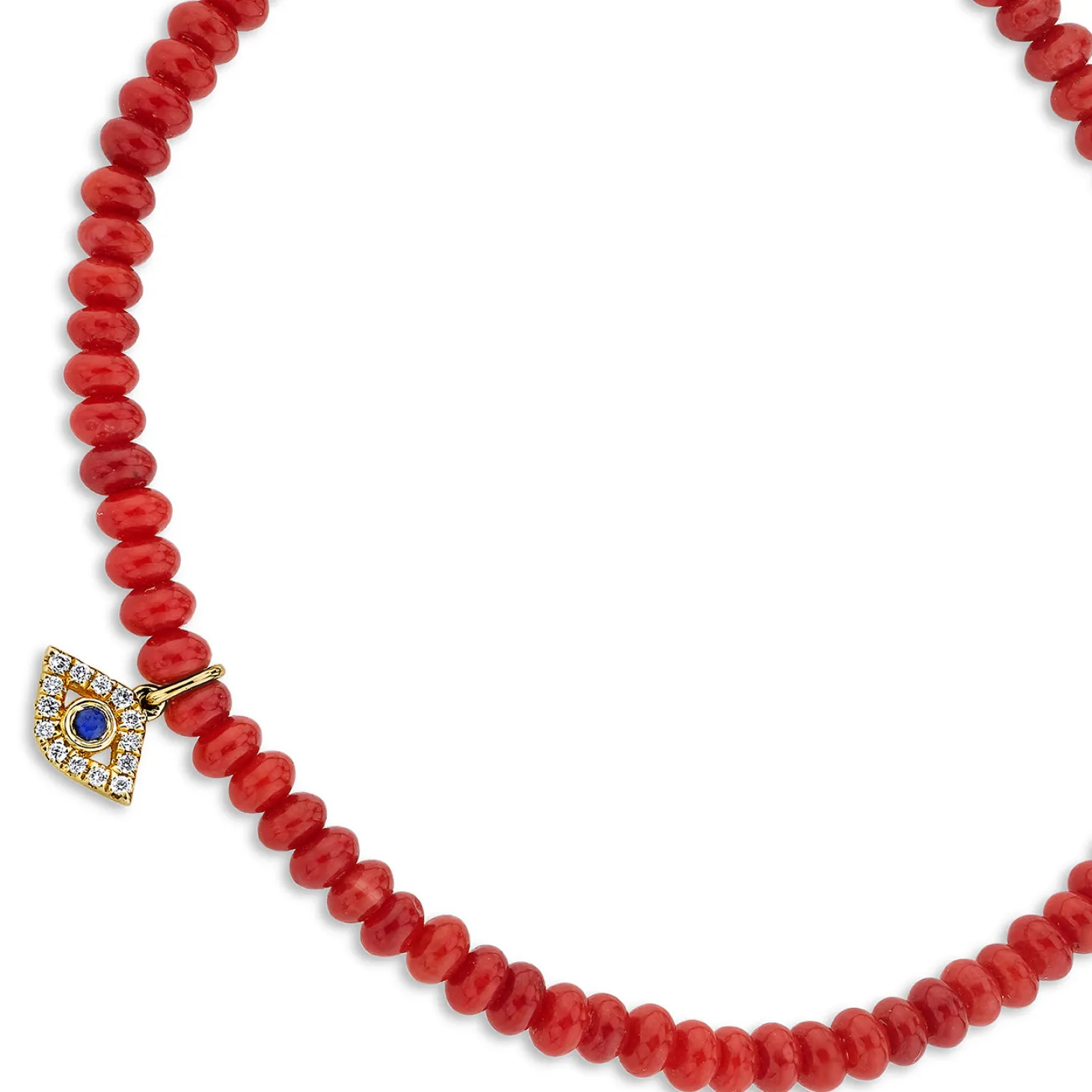 Men's Collection Gold & Diamond Sapphire Eye on Red Sea Bamboo