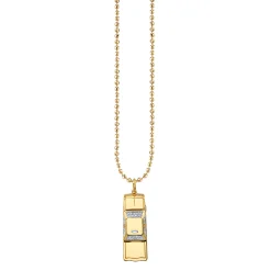 Men's Collection Gold & Diamond Taxi Cab Necklace