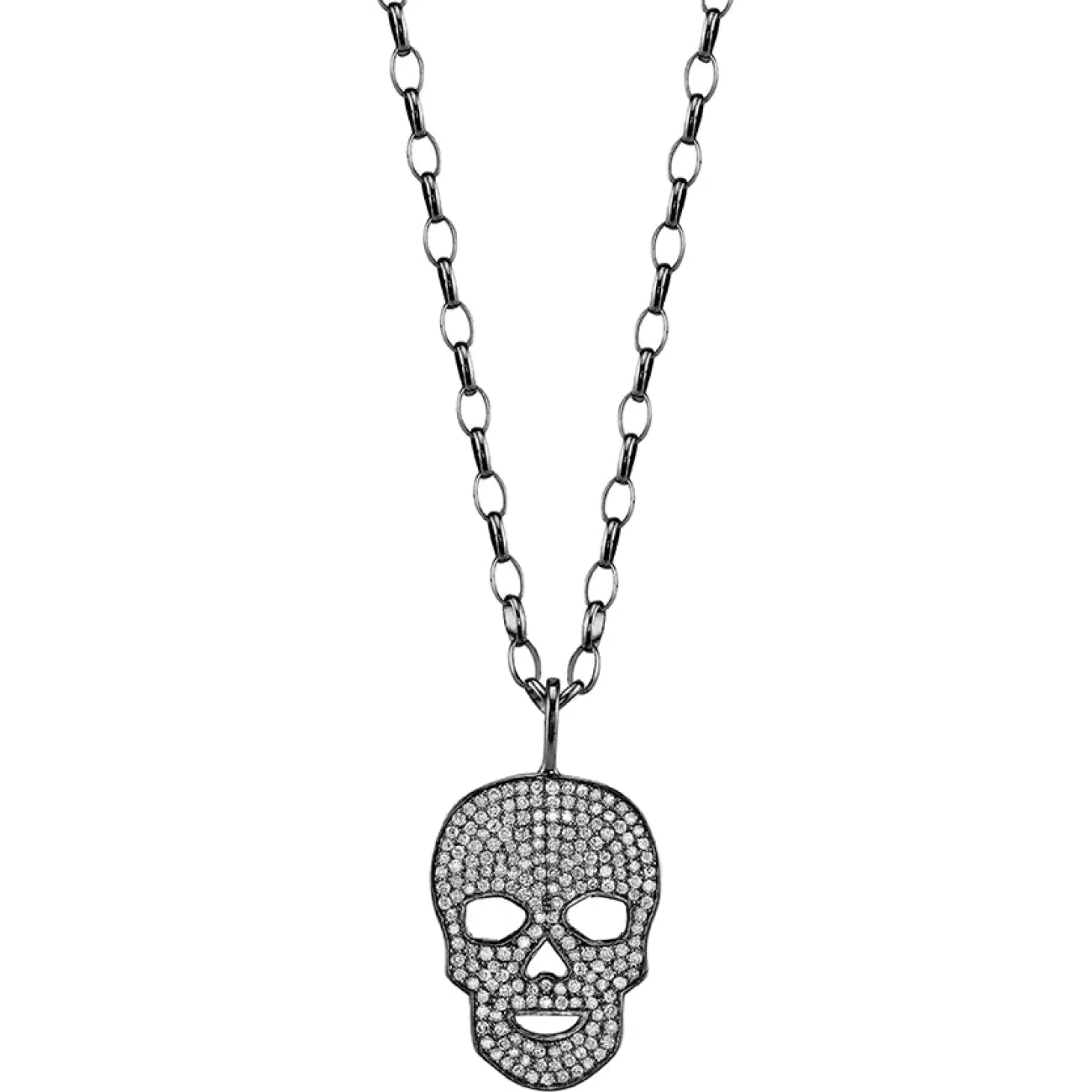 Men's Collection Gold & Diamond Large Skull Charm