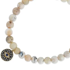 Men's Collection Gold & Diamond Eye Medallion on African Opal