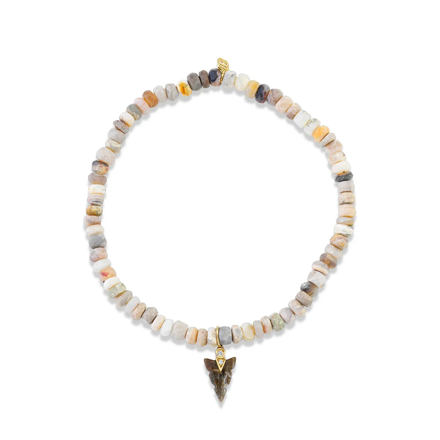 Men's Collection Gold & Diamond Arrowhead on Australian Opal